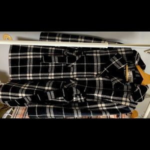 Donatella Plaid Wool Blended Coat